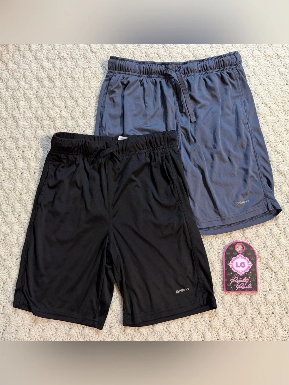 Athletic Works Kids Shorts in Black & Slate Blue